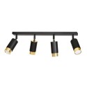 czarno- złota lampa przysufitowa Emibig HIRO 4 BL/GOLD  EM965/4