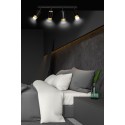 czarno- złota lampa przysufitowa Emibig HIRO 4 BL/GOLD  EM965/4