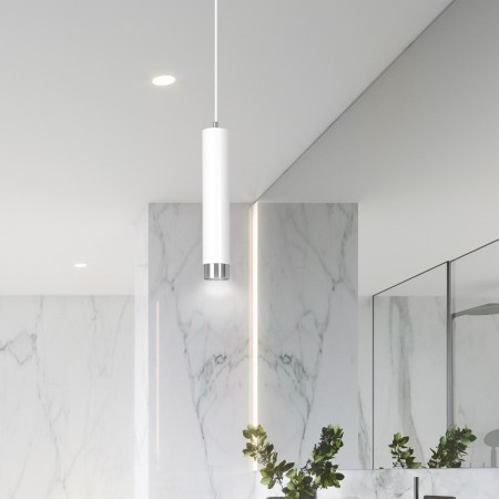 biała lampa wisząca Emibig KIBO 1 WH/CHROME EM641/1