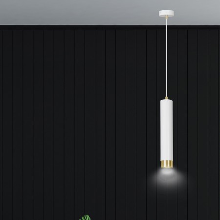 biało- złota wisząca lampa Emibig KIBO 1 WH/GOLD  EM642/1