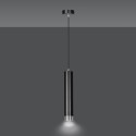 lampa wisząca Emibig KIBO 1 BL/CHROME EM643/1 czarny- chrom