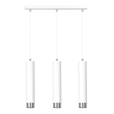 lampa wisząca Emibig KIBO 3 WH/CHROME EM641/3 biała- chrom