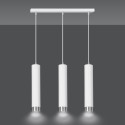lampa wisząca Emibig KIBO 3 WH/CHROME EM641/3 biała- chrom