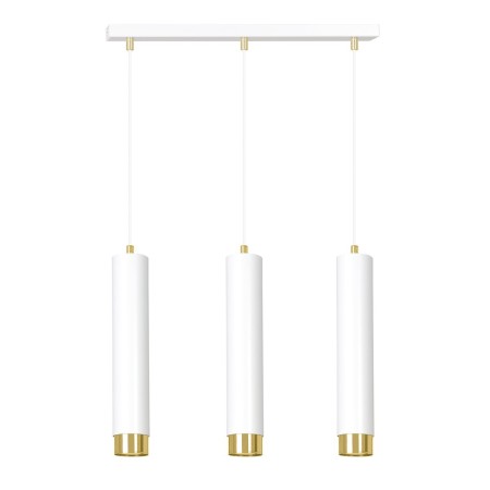 bialo- złota lampa wisząca Emibig KIBO 3 WH/GOLD  EM642/3
