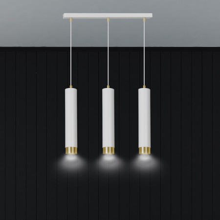 bialo- złota lampa wisząca Emibig KIBO 3 WH/GOLD  EM642/3