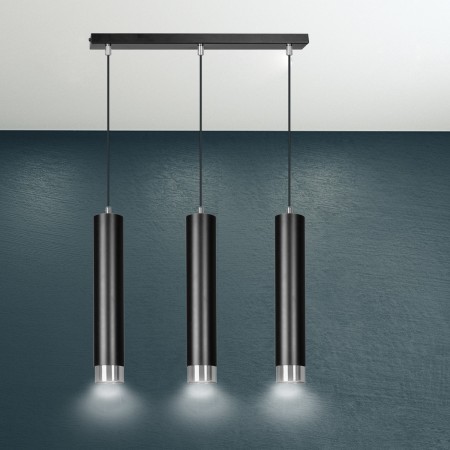 wisząca lampa Emibig KIBO 3 BL/CHROME EM643/3 czarny-chrom