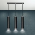 wisząca lampa Emibig KIBO 3 BL/CHROME EM643/3 czarny-chrom