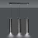 wisząca lampa Emibig KIBO 3 BL/CHROME EM643/3 czarny-chrom