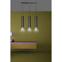 wisząca lampa Emibig KIBO 3 BL/CHROME EM643/3 czarny-chrom