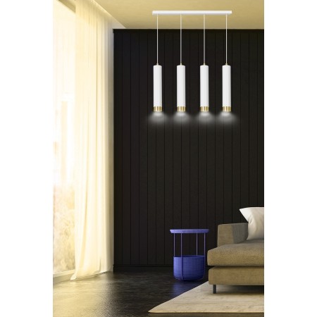 biało- złota lampa wisząca Emibig KIBO 4 WH/GOLD  EM642/4