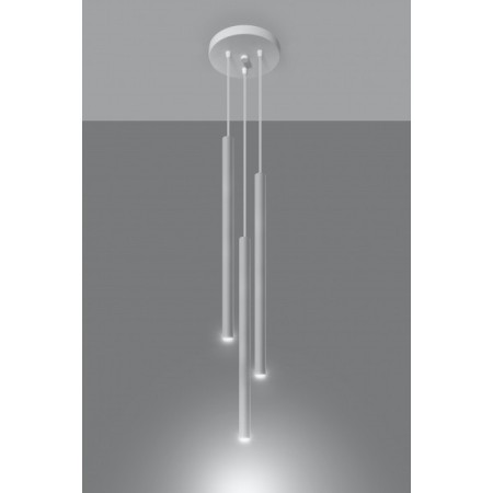 Biała lampa wisząca sople Sollux Pastelo 3P