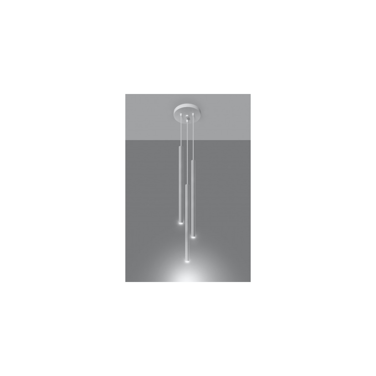 Biała lampa wisząca sople Sollux Pastelo 3P