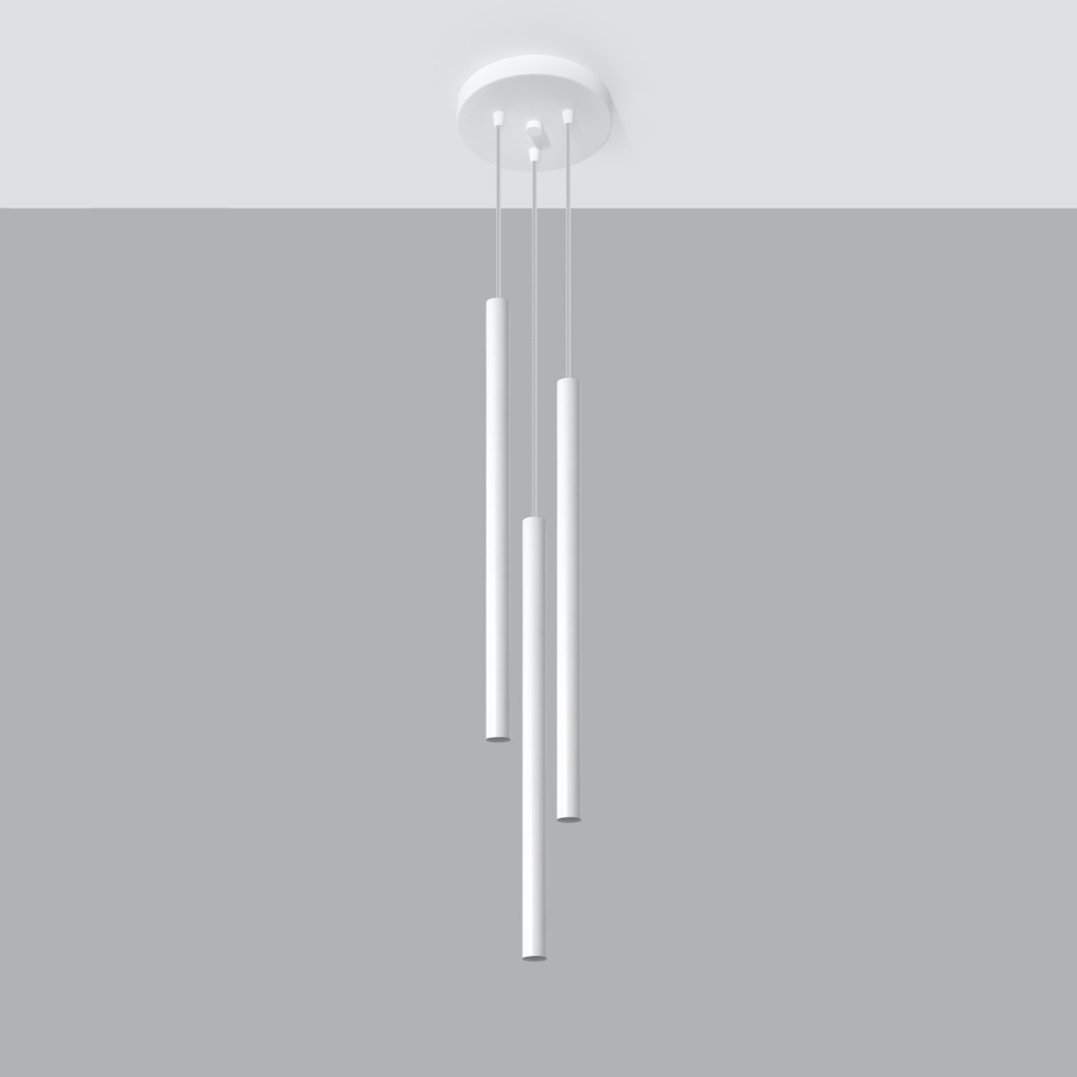 Biała lampa wisząca sople Sollux Pastelo 3P