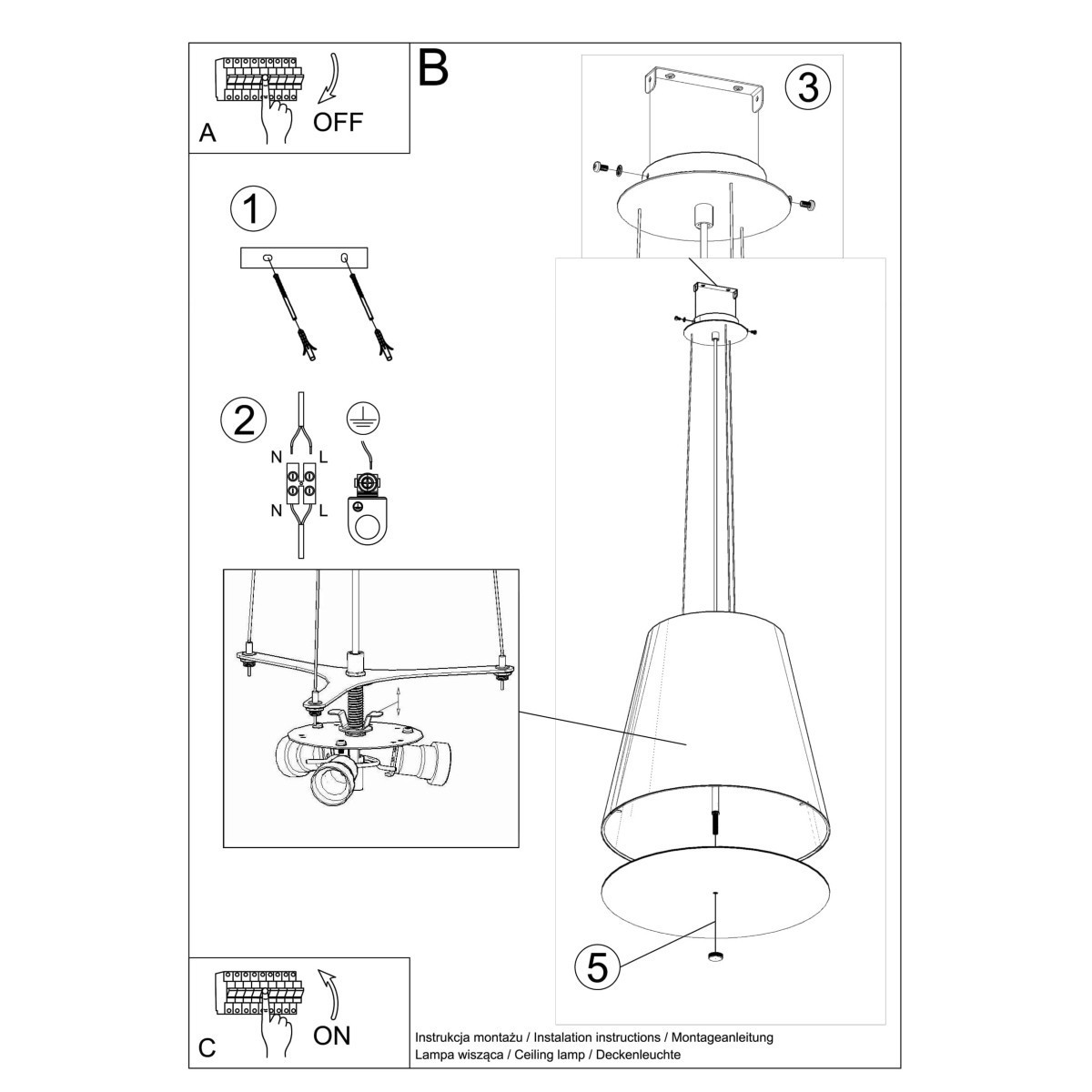 SOLLUX LIGHTING GENEVE 50 black