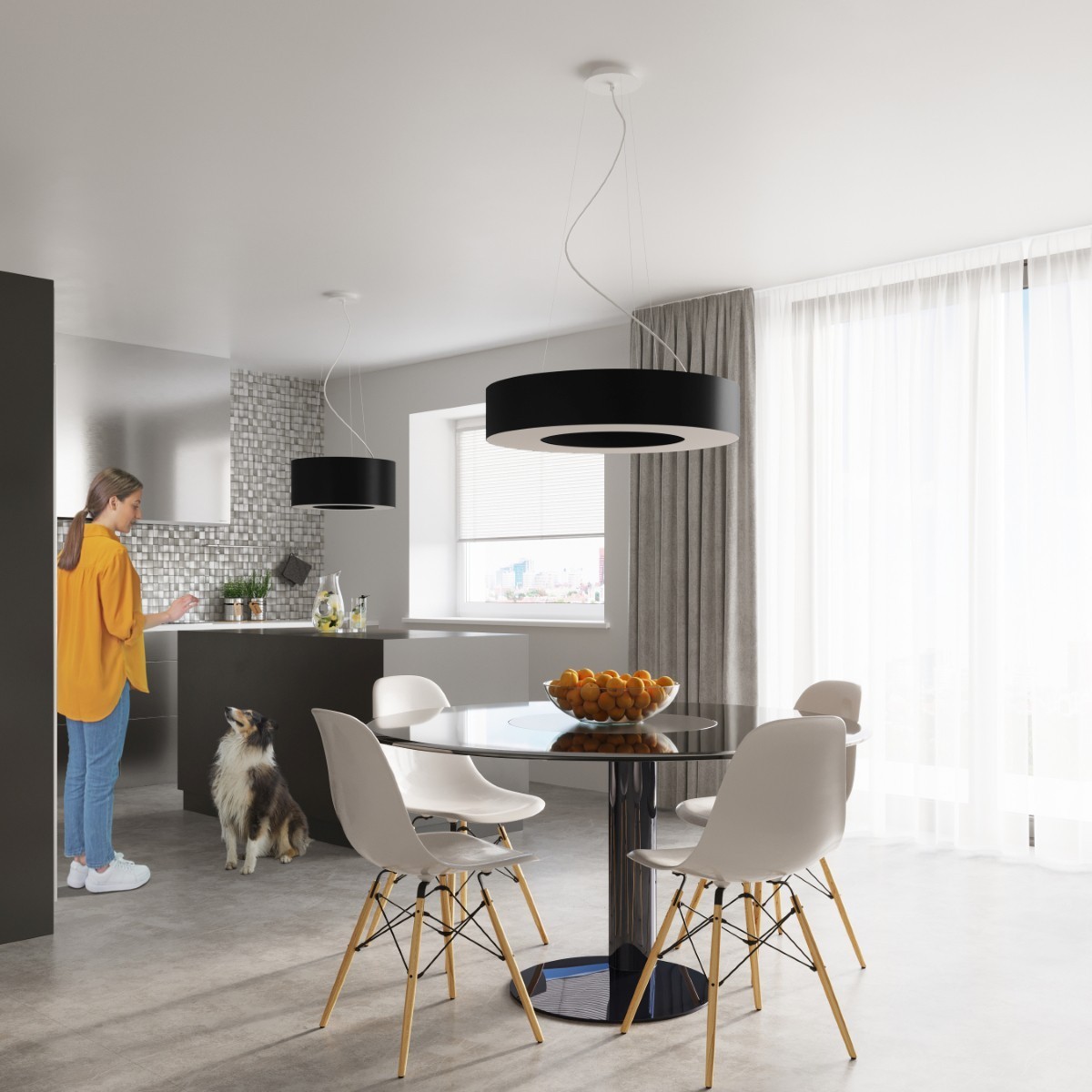 SOLLUX LIGHTING SATURNO 70 black