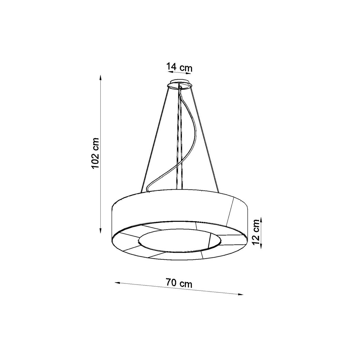 SOLLUX LIGHTING SATURNO SLIM 70 black