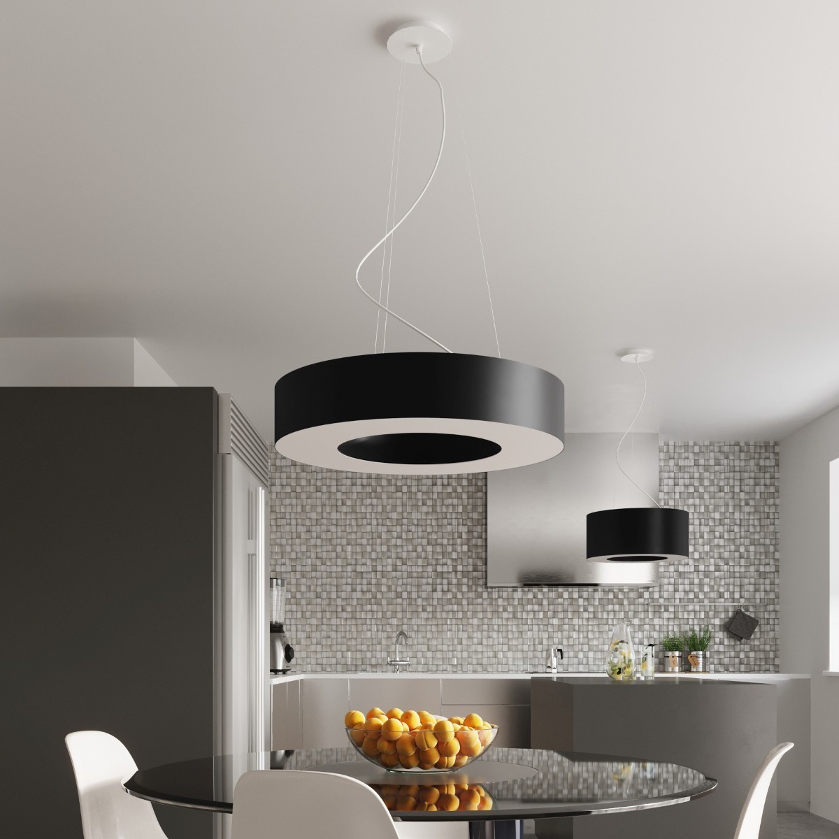 SOLLUX LIGHTING SATURNO SLIM 90 black