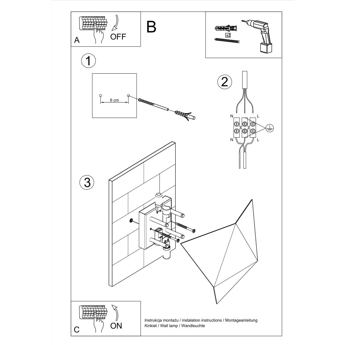 SOLLUX LIGHTING SOLIDO black