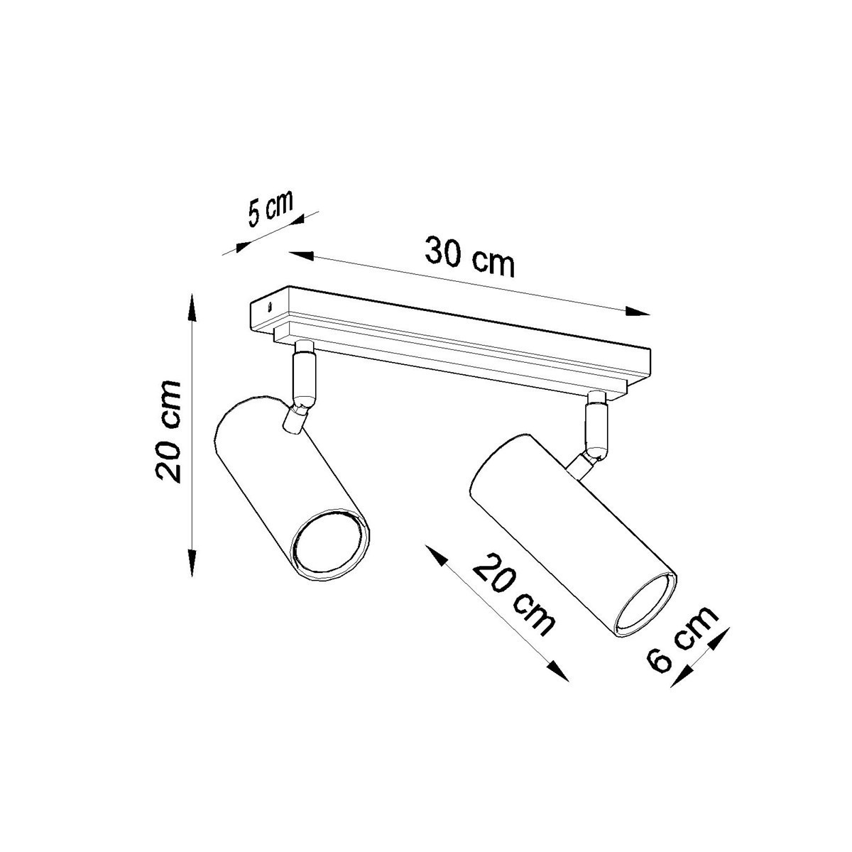 SOLLUX LIGHTING DIREZIONE 2 white