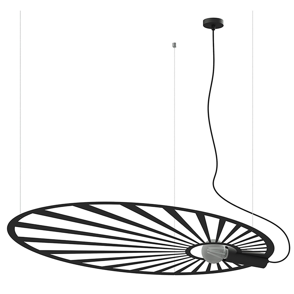 elegancka lampa - Lampa wisząca LEHDET czarna