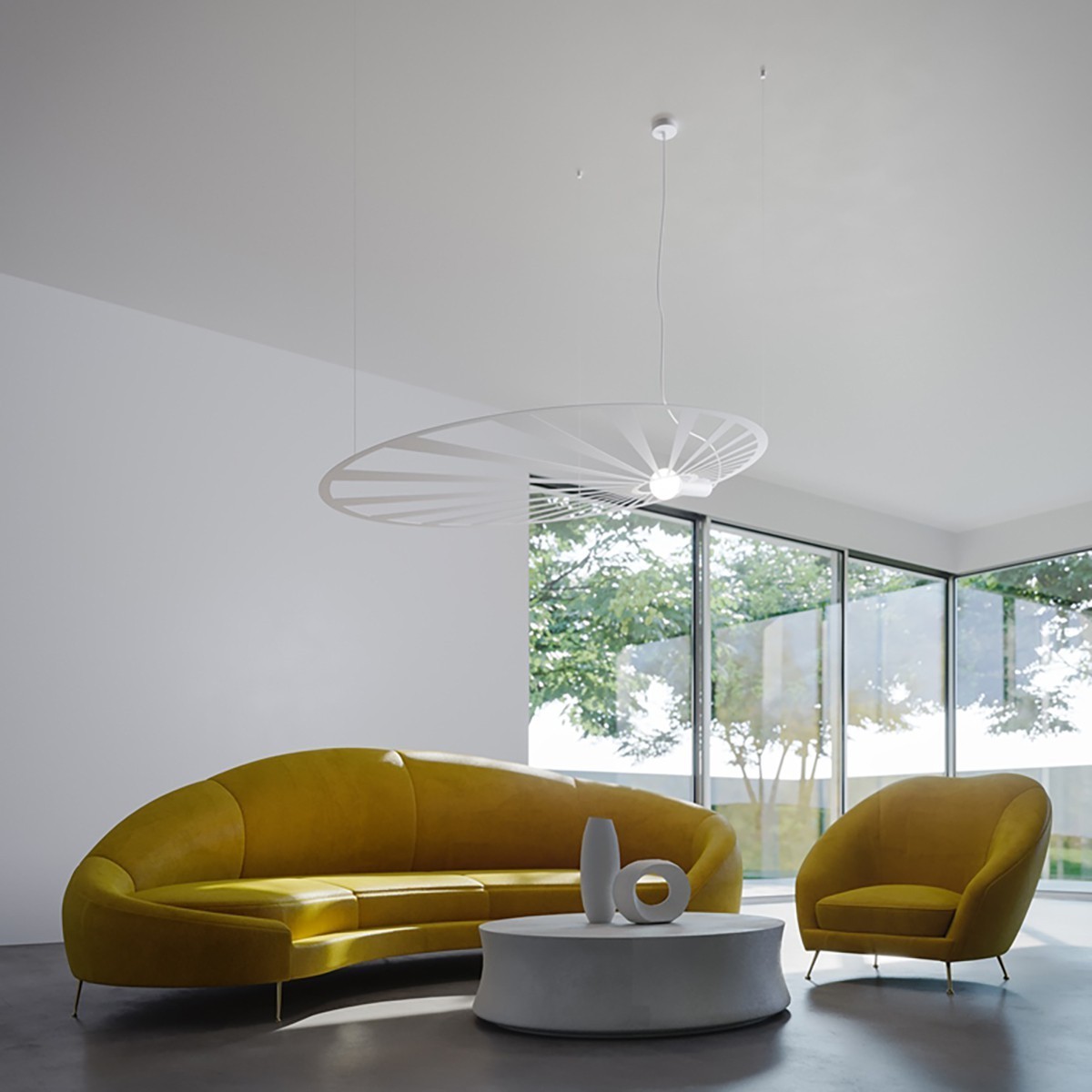 efektowna lampa - Lampa wisząca LEHDET biała