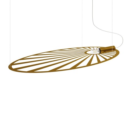 gustowna lampa - Lampa wisząca LEHDET złota