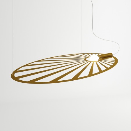 gustowna lampa - Lampa wisząca LEHDET złota