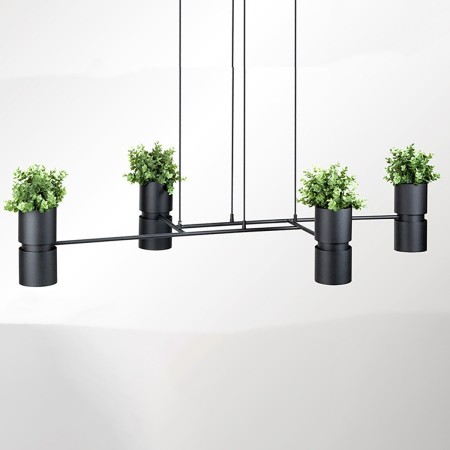 ładna lampa - Lampa wisząca KUKKIA czarna