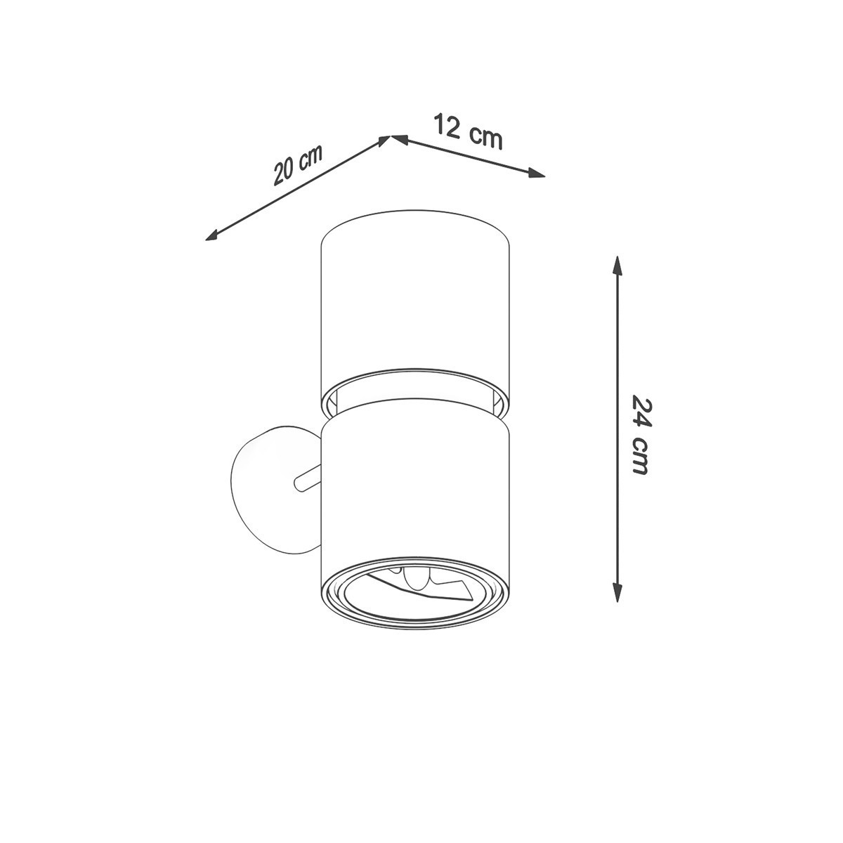 nadzwyczajna lampa - Kinkiet KUKKIA czarna