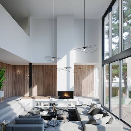 najwyższej jakości lampa - Lampa wisząca ESKOLA 140 czarna