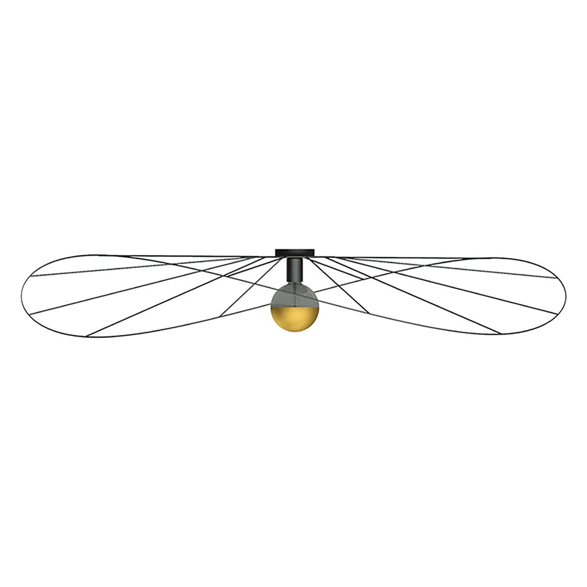 minimalistyczna lampa - Kinkiet / Plafon ESKOLA 140 czarny