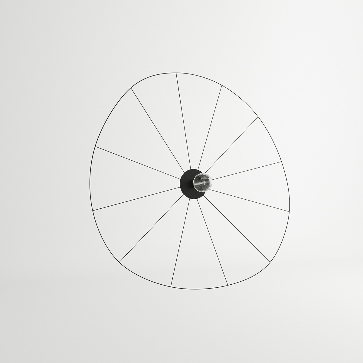 minimalistyczna lampa - Kinkiet / Plafon ESKOLA 140 czarny