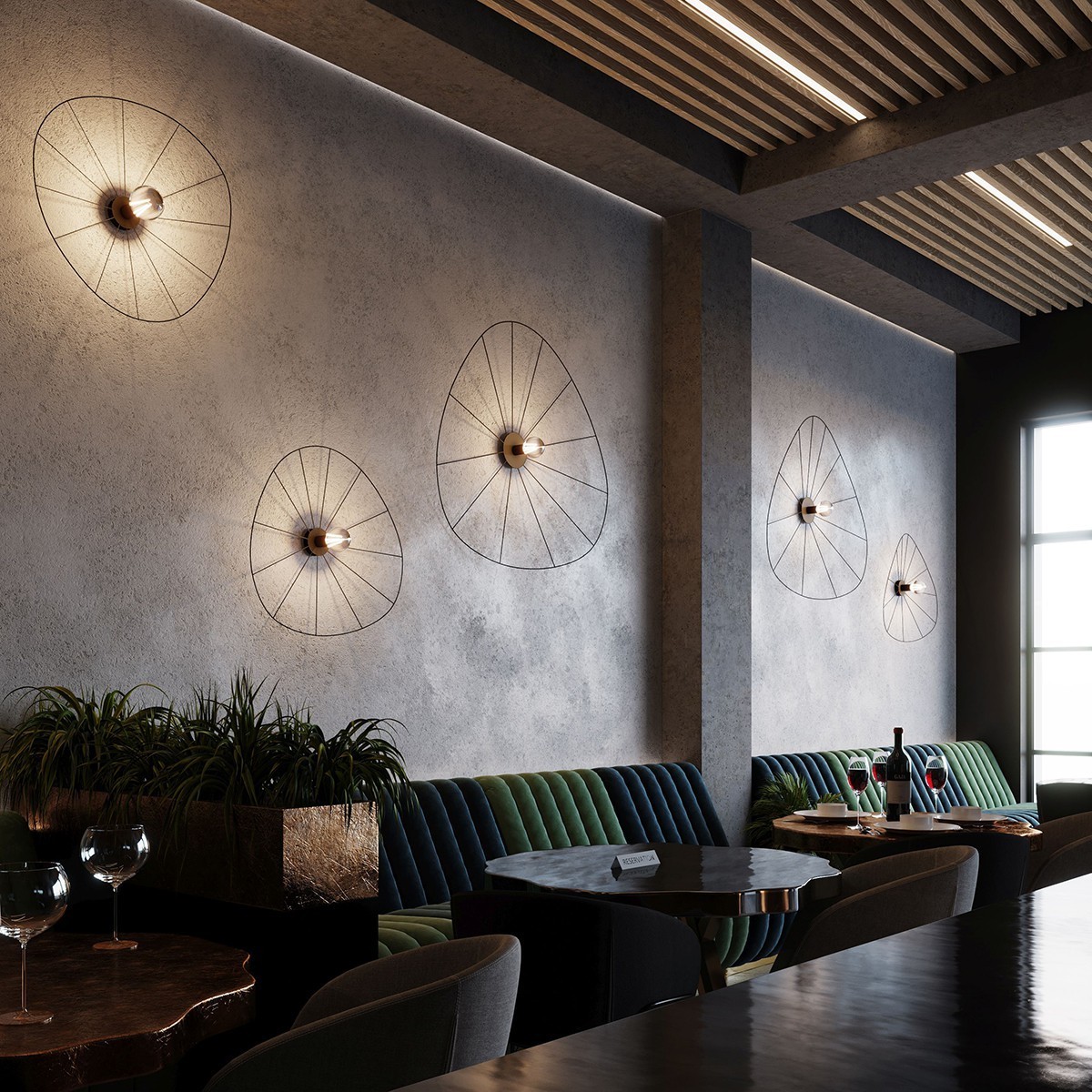 minimalistyczna lampa - Kinkiet / Plafon ESKOLA 140 czarny