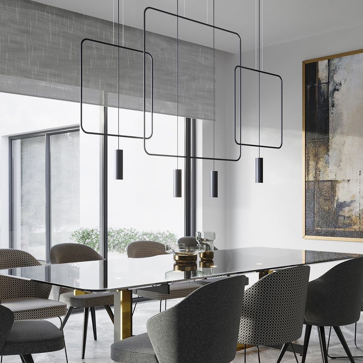 genialna lampa - Lampa wisząca RANA 1 czarna