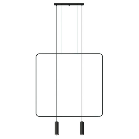 cudowna lampa - Lampa wisząca RANA 2 czarna