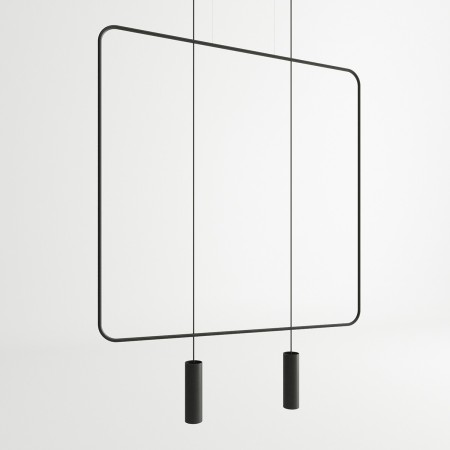cudowna lampa - Lampa wisząca RANA 2 czarna