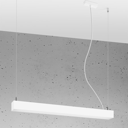 elegancka lampa - Lampa wisząca PINNE 67 biała 4000K