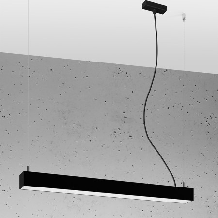 gustowna lampa - Lampa wisząca PINNE 67 czarna 4000K