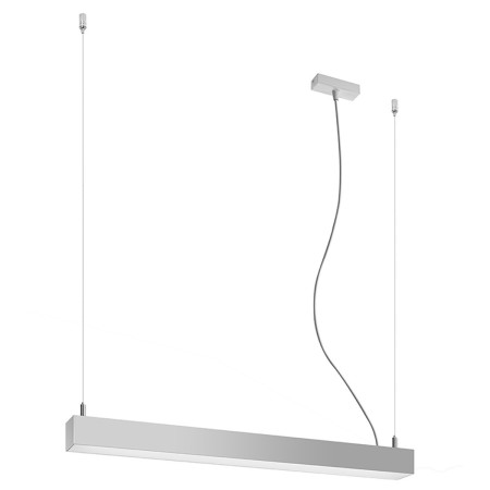 ładna lampa - Lampa wisząca PINNE 67 szara 4000K