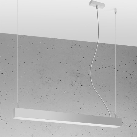 ładna lampa - Lampa wisząca PINNE 67 szara 4000K
