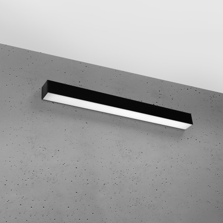 piękna lampa - Kinkiet PINNE 67 czarny 4000K