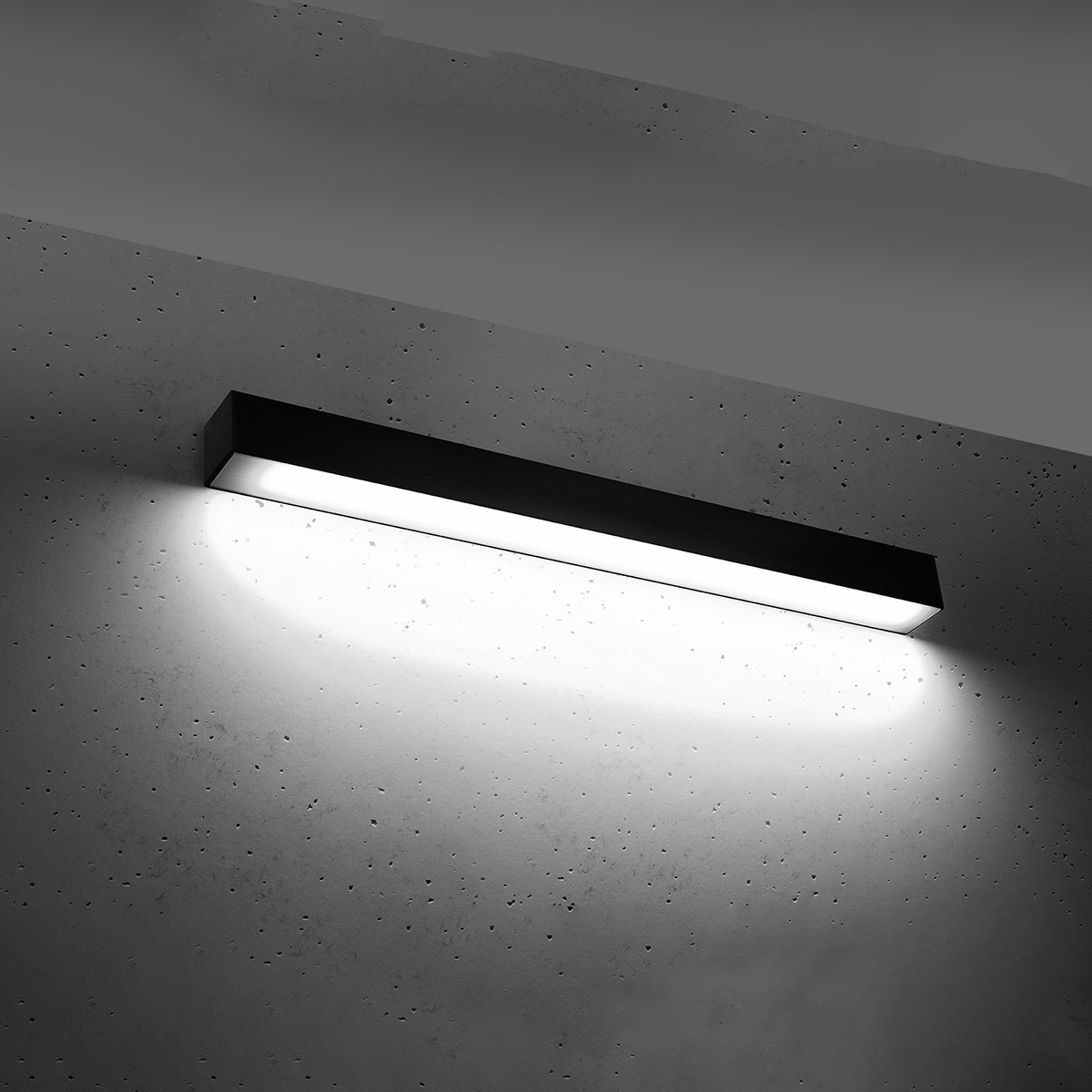 piękna lampa - Kinkiet PINNE 67 czarny 4000K