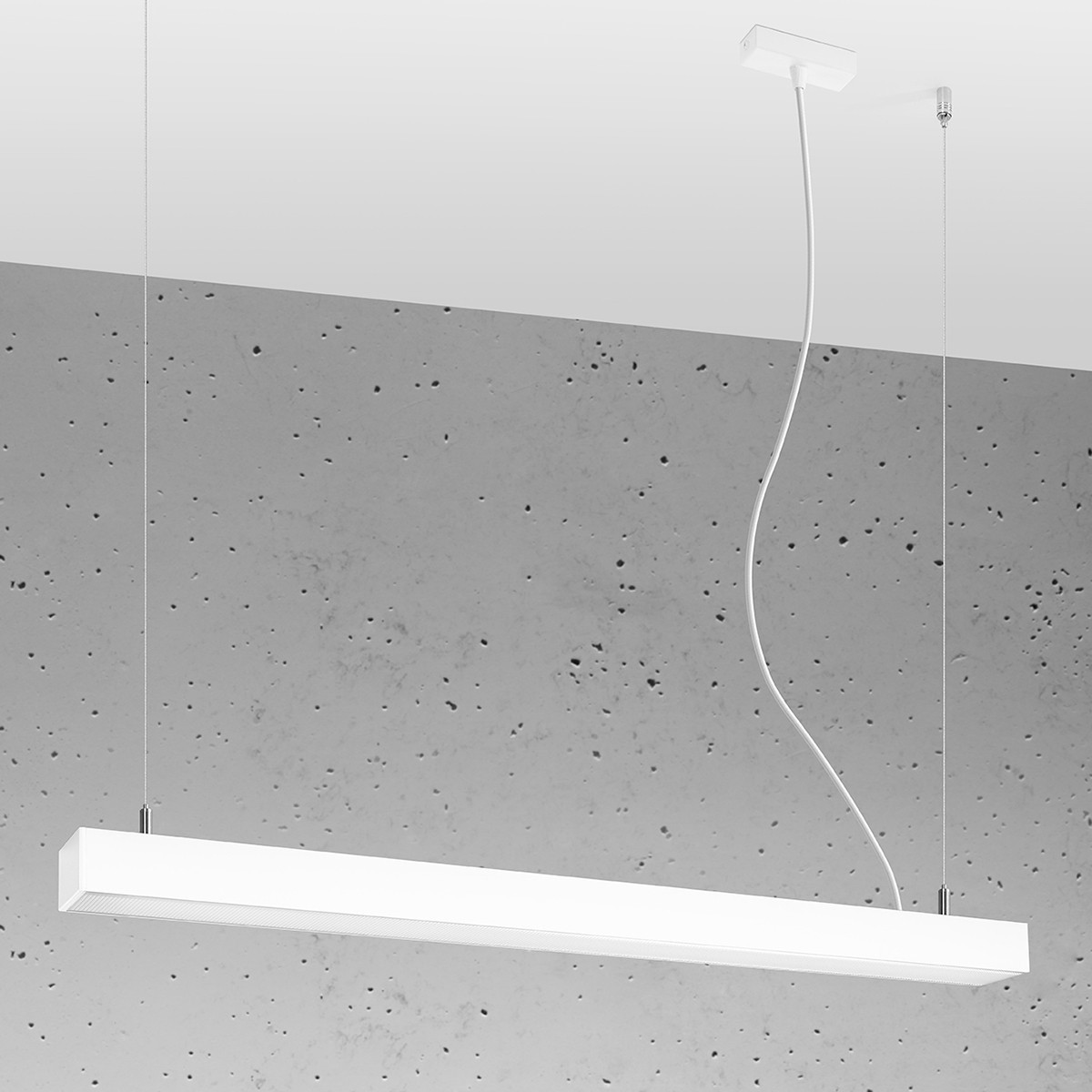 efektowna lampa - Lampa wisząca PINNE 90 biała 4000K