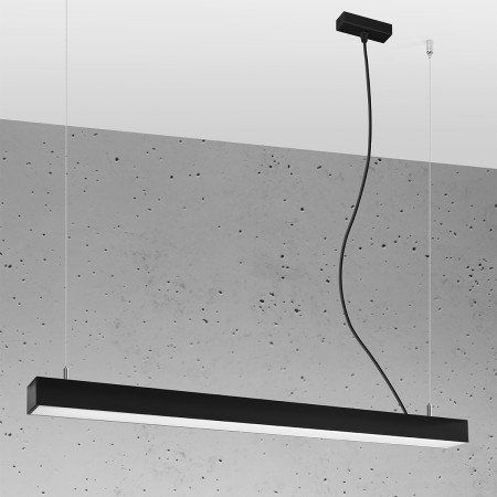 elegancka lampa - Lampa wisząca PINNE 90 czarna 4000K
