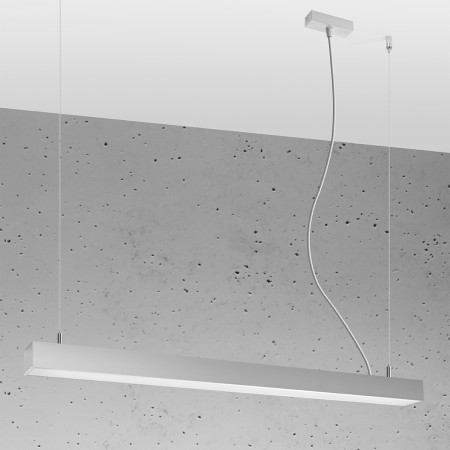 gustowna lampa - Lampa wisząca PINNE 90 szara 4000K