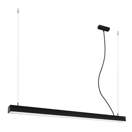 cudowna lampa - Lampa wisząca PINNE 117 czarna 3000K