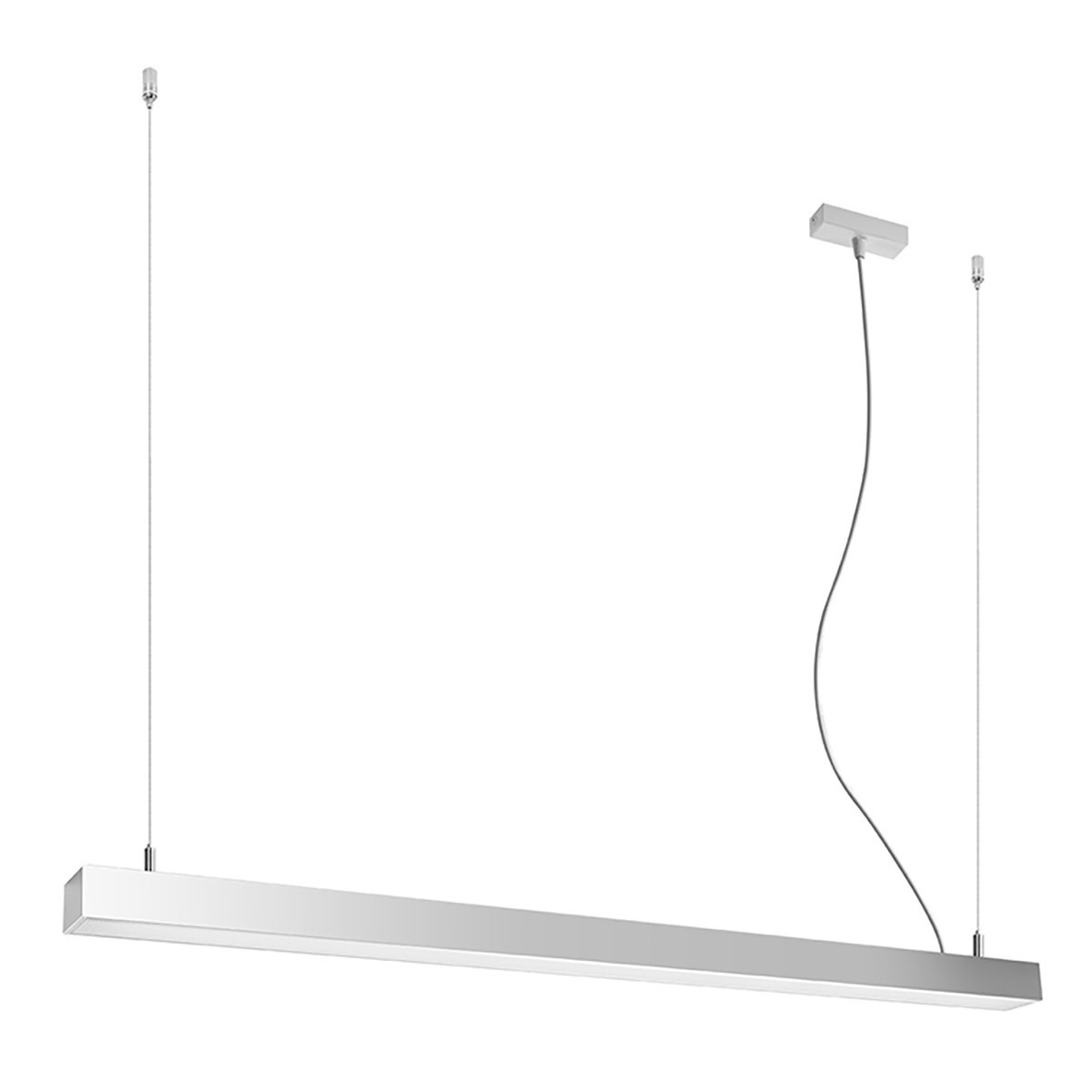 elegancka lampa - Lampa wisząca PINNE 117 szara 4000K