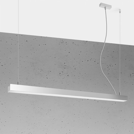 elegancka lampa - Lampa wisząca PINNE 117 szara 4000K