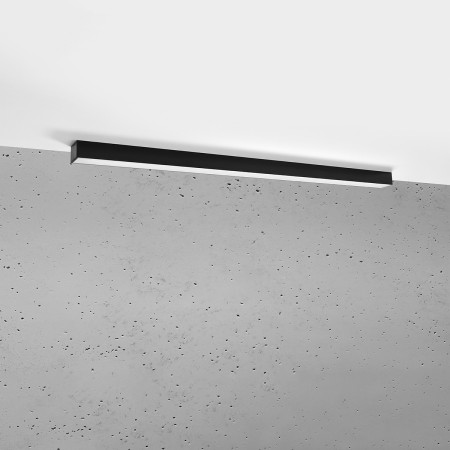 minimalistyczna lampa - Plafon PINNE 117 czarny 4000K