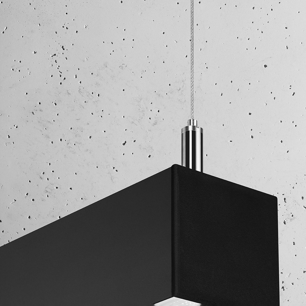 genialna lampa - Lampa wisząca PINNE 150 czarna 3000K